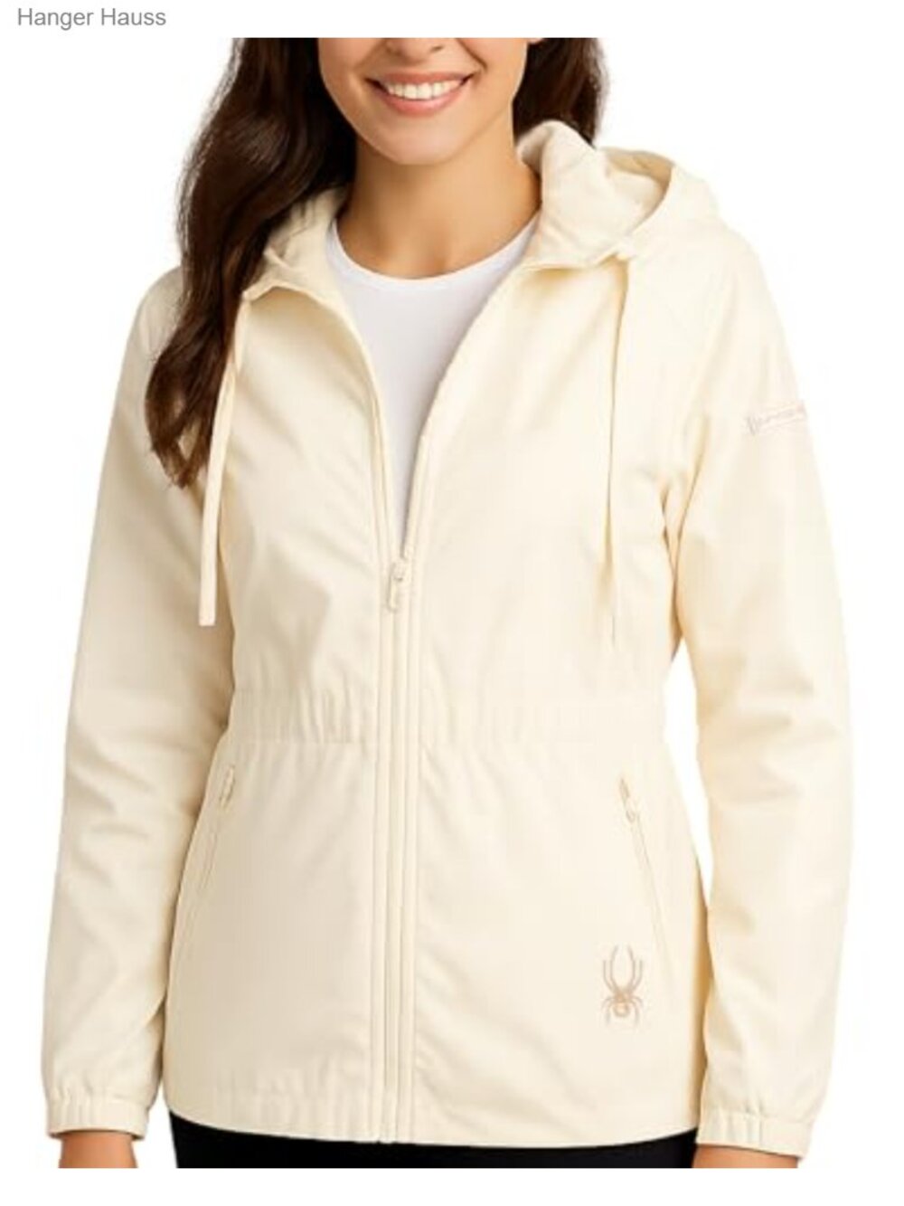 Women's Fleece Lined Rain Jacket Water Resistant Windbreaker Hooded